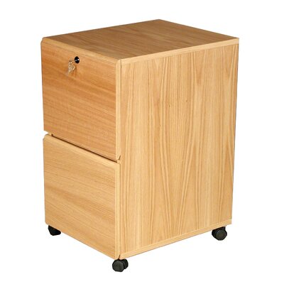 Modular Kitchen Cabinets on Furniture Modular Real Oak Wood Veneer Two Drawer Mobile File Cabinet